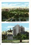VINTAGE POSTCARD Public Garden And Boston Common Ritz Carlton Hotel State House West Boston Bridge Charles River Basin