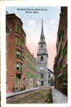 St del norte viejo de Tremont del cortijo de Boston de la calle de Salem de la iglesia de la POSTAL de la VENDIMIA