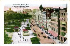 St del norte viejo de Tremont del cortijo de Boston de la calle de Salem de la iglesia de la POSTAL de la VENDIMIA