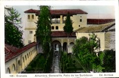 CPA Granada Algambra Generalife Patio De Los Surtidores