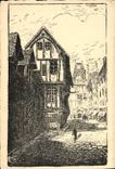 VINTAGE POSTCARD Old House Street St Romain Rouen