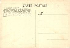 VINTAGE POSTCARD Old House Street St Romain Rouen