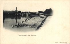 VINTAGE POSTCARD Bray On the Seine Bridge West coast