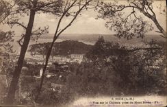 CPA Nice Vue Sur Le Chateau Prise Du Mont Boron