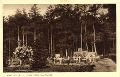 VINTAGE POSTCARD Military City Cemetery Militaria