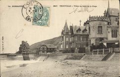 CPA La Normandie Trouville Villas Au Bord De La Plage