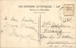 VINTAGE POSTCARD Paris Panorama Taken Of the Gardens Of Trocadero Towards the Eiffel Tower