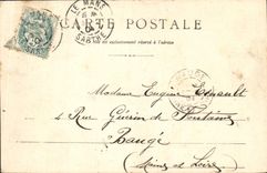 VINTAGE POSTCARD Mans the Denfert Footbridge