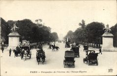 CPA Paris Perspective De l'avenue Des Champs Elysees