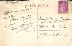 POSTAL de la VENDIMIA el tamiz el puente de Levis del castillo y una esquina del parque