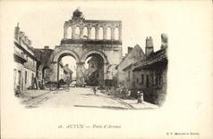 VINTAGE POSTCARD Autun Carries of Arroux