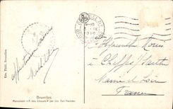 El monumento de Bruselas de la POSTAL de la VENDIMIA tiene nuestro Jos blessesPar Van Hamme