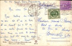 Cúpula de Della Citta Preso Balled del panorama de la plaza S Pedro E de Roma de la POSTAL de la VENDIMIA