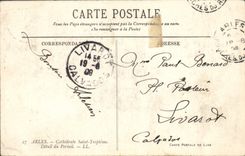 VINTAGE POSTCARD Arles Cathedral Saint Trophine Detail Of the Gate