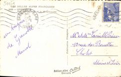 POSTAL MODERNA las montan@as francesas hermosas Grenoble vista en la ciudad y el Moucherotte