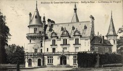 VINTAGE POSTCARD Surroundings De Cosne On the Loire Suilly the Tower the Castle Of Orchards