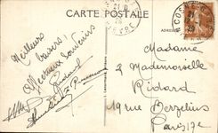 VINTAGE POSTCARD Surroundings De Cosne On the Loire Suilly the Tower the Castle Of Orchards