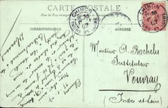 VINTAGE POSTCARD Chinon the Castle And the Bridge