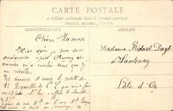 Red-red de la POSTAL de la VENDIMIA en el Saone Tower De Coro el trabajador