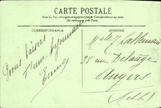 POSTAL Lyon de la VENDIMIA junto del lado izquierdo de Bellecour del lugar