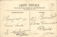 VINTAGE POSTCARD Tours Town hall Monumental Chimney Of the Village hall