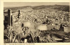 POSTAL Fes de la VENDIMIA vista de las tumbas de reyes Merenides