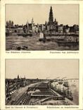 Opinión de la POSTAL de la VENDIMIA del panorama Van Antwerpen de Amberes
