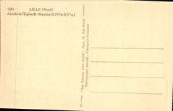 Apse de Lille de la POSTAL de la VENDIMIA del St Mauricio de la iglesia