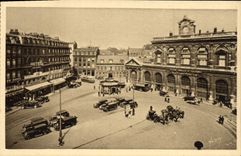 VINTAGE POSTCARD Lille Places Station