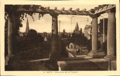 POSTAL Metz de la VENDIMIA vista de la pérgola