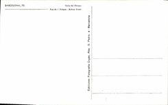 La POSTAL Barcelona de la VENDIMIA fija a Del Obisao Rue del obispo