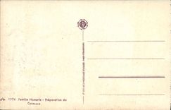 CPA Famille Nomarde Preparation Du Couscous Algerie Folklore