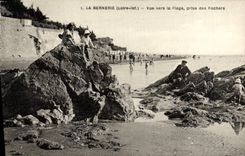 CPA La Bernerie Vue Vers La Plage Prise Des Rochers