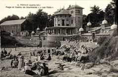 VINTAGE POSTCARD Pornic Beach And Casino De Courmalon floods