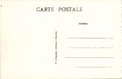 VINTAGE POSTCARD Bernerie Bored Rock Bed Of the King