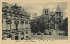 CPA Le Mans La Caisse d'Epargne Et Notre Dame De La Couture