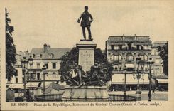 VINTAGE POSTCARD Mans Places Republic Monument Of General Chanzy