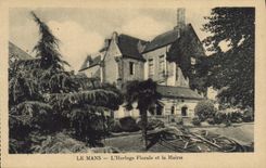 CPA Le Mans l'Horloge Florale Et La Mairie