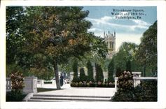 VINTAGE POSTCARD Carpenters Hall Chestnut St Philadelphia Pa Rittenhouse public garden