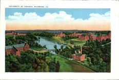 VINTAGE POSTCARD University Of Virginia Richmond Goes City Halls