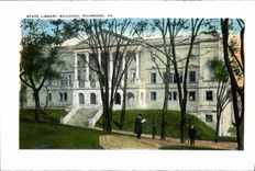 VINTAGE POSTCARD Acca Temple Richmond Goes State Library Building Library