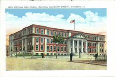 VINTAGE POSTCARD John Marshall High School Richmond Goes