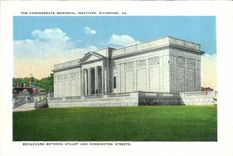 VINTAGE POSTCARD The Confederate Memorial Institute Richmond Goes Lee Monument and Monument Avenue