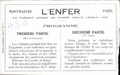 VINTAGE POSTCARD Paris Montmartre the hell