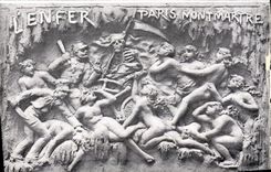 VINTAGE POSTCARD the Hell Paris Montmartre