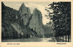 VINTAGE POSTCARD Munster Am Stein Rheingrafenstein
