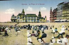 VINTAGE POSTCARD Ostend the Beach and Kursaal