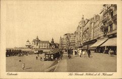 VINTAGE POSTCARD Ostend large hotels and Kursaal