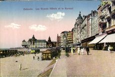 CPA Ostende Les grands hotels et le Kursaal