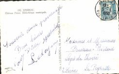 MODERN CARD Epernay Castle Perier Public library